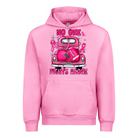 Fuchsia Pink breast cancer no one fights alone truck football Urban Hoodie - JahusDesignShop