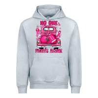 Heather Grey breast cancer no one fights alone truck football Urban Hoodie - JahusDesignShop