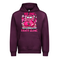 Mauve Wine breast cancer no one fights alone truck football Urban Hoodie - JahusDesignShop