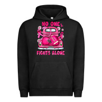 Pigment Black breast cancer no one fights alone truck football Urban Hoodie - JahusDesignShop