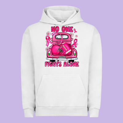 Breast Cancer No One Fights Alone Truck Football Urban Hoodie Designed By Jahusdesignshop