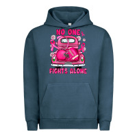 Pigment Midnight Navy breast cancer no one fights alone truck football Urban Hoodie - JahusDesignShop