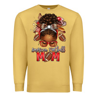 Antique Gold american football mom red and silver afro messy bu Premium Sweatshirt - texasbilliewilder