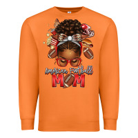 Carrot american football mom red and silver afro messy bu Premium Sweatshirt - texasbilliewilder