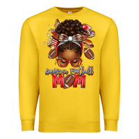 Lemon american football mom red and silver afro messy bu Premium Sweatshirt - texasbilliewilder