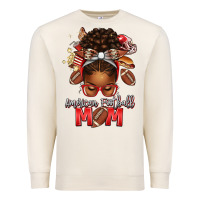 Sandshell american football mom red and silver afro messy bu Premium Sweatshirt - texasbilliewilder