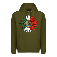 Army Green mexico sunflower Premium Hoodie - HRA Design Shop