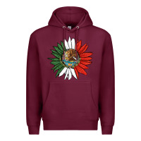 Burgundy mexico sunflower Premium Hoodie - HRA Design Shop