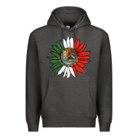Charcoal Heather mexico sunflower Premium Hoodie - HRA Design Shop