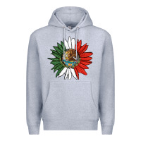 Heather Grey mexico sunflower Premium Hoodie - HRA Design Shop