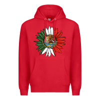 Red mexico sunflower Premium Hoodie - HRA Design Shop