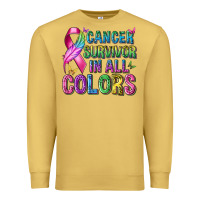 Antique Gold cancer survivor in all colors Premium Sweatshirt - texasbilliewilder