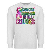 Oatmeal Heather cancer survivor in all colors Premium Sweatshirt - texasbilliewilder