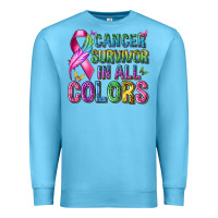 Ocean Blue cancer survivor in all colors Premium Sweatshirt - texasbilliewilder