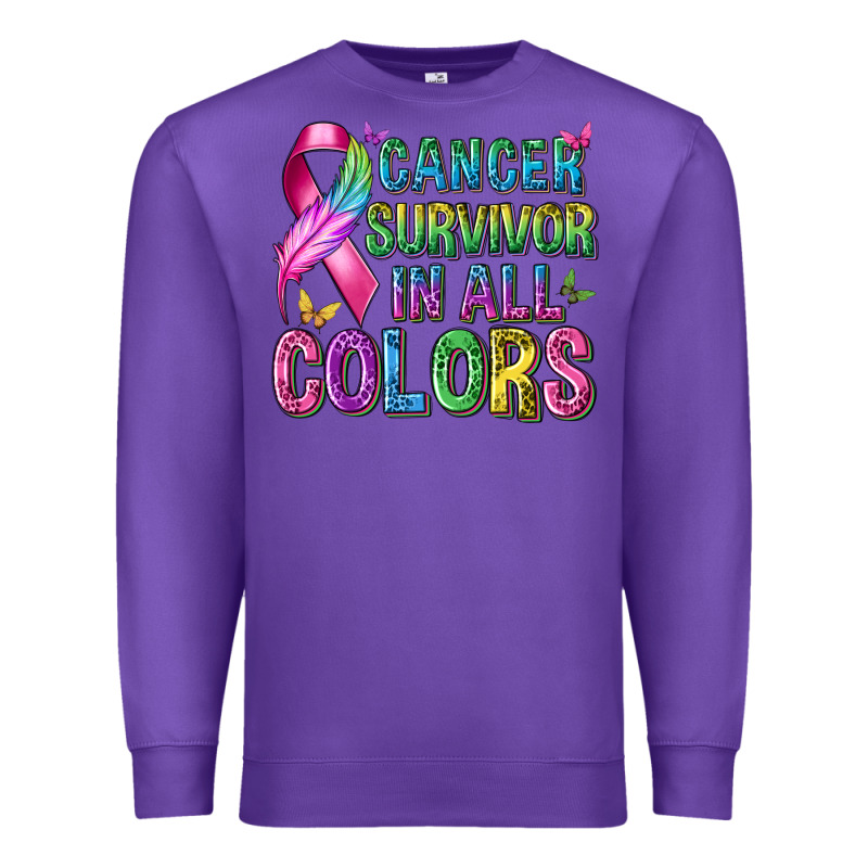Cancer Survivor In All Colors Premium Sweatshirt by texasbilliewilder | Teevron