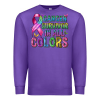 Purple cancer survivor in all colors Premium Sweatshirt - texasbilliewilder