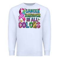 White cancer survivor in all colors Premium Sweatshirt - texasbilliewilder