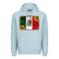 Blue Mist mexico flag background Premium Hoodie - HRA Design Shop