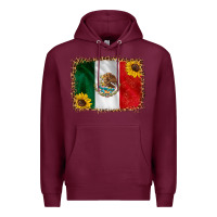 Burgundy mexico flag background Premium Hoodie - HRA Design Shop