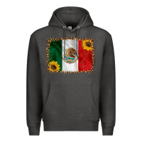 Charcoal Heather mexico flag background Premium Hoodie - HRA Design Shop