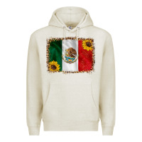 Oatmeal Heather mexico flag background Premium Hoodie - HRA Design Shop