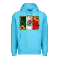 Ocean Blue mexico flag background Premium Hoodie - HRA Design Shop