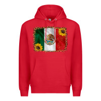 Red mexico flag background Premium Hoodie - HRA Design Shop