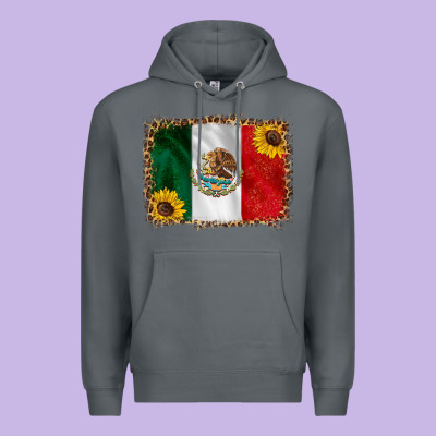 Mexico Flag Background Premium Hoodie Designed By Hra Design Shop