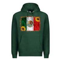 Sports Green mexico flag background Premium Hoodie - HRA Design Shop