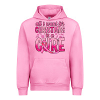 Fuchsia Pink all i want for christmas is a cure Urban Hoodie - JahusDesignShop