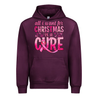Mauve Wine all i want for christmas is a cure Urban Hoodie - JahusDesignShop