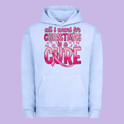 All I Want For Christmas Is A Cure Urban Hoodie Designed By Jahusdesignshop