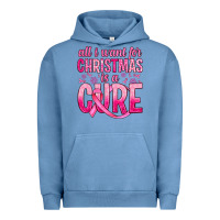 Pigment Pebble Blue all i want for christmas is a cure Urban Hoodie - JahusDesignShop