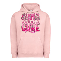 Pigment Salmon all i want for christmas is a cure Urban Hoodie - JahusDesignShop