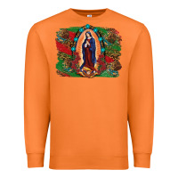 Carrot Mexican Flag Lady Of Guadalupe Distressed Backgrou Premium Sweatshirt - RanaPortraitStore