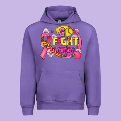 Breast Cancer Go Fight Cure Softball Urban Hoodie Designed By Jahusdesignshop