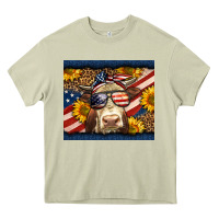 Mossy Western 4th Of July Cow Heavy Core Tee - LillyAllenDesigns