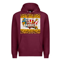 Burgundy god bless america square coaster Premium Hoodie - HRA Design Shop