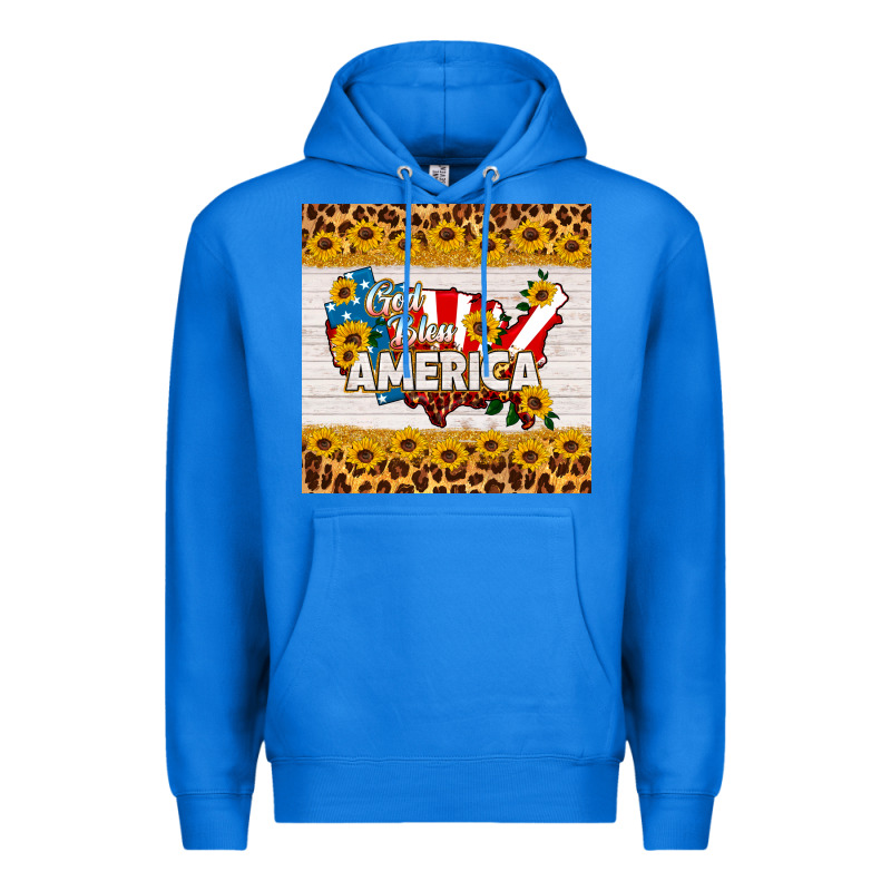 God Bless America Square Coaster Premium Hoodie by HRA Design Shop | Teevron