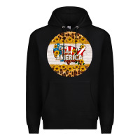 Black god bless america round coaster Premium Hoodie - HRA Design Shop