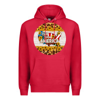Cardinal god bless america round coaster Premium Hoodie - HRA Design Shop