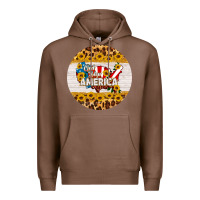 Chestnut god bless america round coaster Premium Hoodie - HRA Design Shop