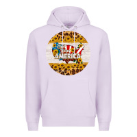 Lilac god bless america round coaster Premium Hoodie - HRA Design Shop