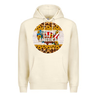 Sandshell god bless america round coaster Premium Hoodie - HRA Design Shop