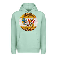 Seafoam god bless america round coaster Premium Hoodie - HRA Design Shop