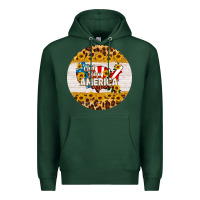 Sports Green god bless america round coaster Premium Hoodie - HRA Design Shop