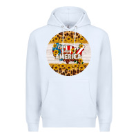 White god bless america round coaster Premium Hoodie - HRA Design Shop