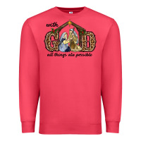 Cardinal With God All Things Are Possible Premium Sweatshirt - RanaPortraitStore