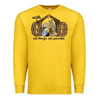 Lemon With God All Things Are Possible Premium Sweatshirt - RanaPortraitStore