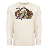 Sandshell With God All Things Are Possible Premium Sweatshirt - RanaPortraitStore